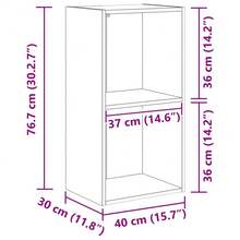 Bücherregal Artisan-Eiche 40x30x77 cm Holzwerkstoff