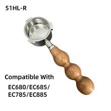 1 قطعة مرشح قهوة إسبرسو بدون قاع بثلاث آذان مناسب لآلات إسبرسو ديلونجي ديديكا EC680/EC685، مرشح إسبرسو بدون قاع من الفولاذ المقاوم للصدأ