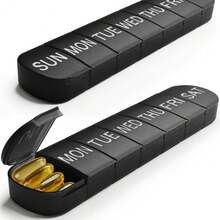 7-Day Pill Organizer Box, 1 Time Per Day, Arthritis Friendly Travel Pill Case, Medication Box With 7 Large Compartments For Vitamins & Supplements