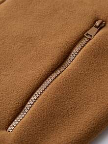 Men's Casual Hooded Fleece Jacket With Thickened Warm Thermal Lined, Zippered Pockets, Windproof Cuffs, Providing Warmth And Comfort.