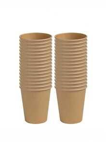 10/30/50/70/100pcs Restaurant Kraft Paper Cups - Disposable Hot & Cold Drink Cups - Suitable For Parties, Events And Small Businesses - Durable Tableware Supplies, Tea Cups, Home And Commercial Drinking Cups, Travel, Camping, Party Supplies - Multicolor - View 8