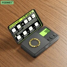 0.01g High Precision Mini Smart Digital Jewelry Scale, Automatic Calibration And Counting Feature, LCD Display, Portable Compact Square Design, Suitable For Kitchen, Jewelry, Gold, Baking, Home Use, And Portable Weighing Tool