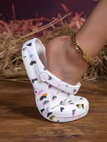 New Women's Adjustable Loose Flat Garden Shoes, Bedroom/Travel/Beach Slippers, Closed Toe Slides