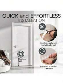 1 Piece Under Door Draft Guard - Under Door Premium Door Sweep/Weather Strip Door Seal Bedroom Door Seam Wind Guard Warmth And Insect Resistant Soundproof Seal (Save Energy - Quick And Easy Installation) Door Strips Ideal For Keeping The Cold Out - Multicolor - View 3