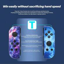 全新 JY02 星空色迷你手柄，NS 粉色控制器支持 Switch/NS 控制台，带 RGB 照明，JY 迷你手柄带振动马达，BT 5.2 Joy 控制器 RGB LED 开关 L/R 游戏手柄兼容 Switch/Lite/Oled JoyCon 游戏手柄操纵杆带双振动 - 藍色 - 查看 8