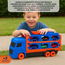 Car Truck With Impulse Track Includes 6 Fun Cars For Boys Strategy Toy - Multicolor - View 4