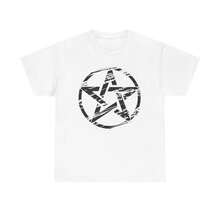 1 camiseta grunge con pentagrama, ocultista, brujería, pagana, wicca, magia, arte oscuro, 180g, 100% algodón - Blanco 3 - Ver 6