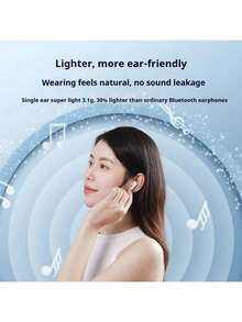 Lenovo 联想 TC3302 黑色真无线蓝牙耳机，半入耳式舒适佩戴，蓝牙 5.3，适用于游戏、运动和音乐，兼容苹果、华为和小米手机，中文包装 - 寶藍色 - 查看 6