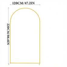 3pcs(7.2ft, 6.6ft,6ft Height) , Flowers Decoration Wedding Golden Metal Arch Stand Frame , Wedding Arch Backdrop Stand Set, Balloon Arch Kit For Ceremony Birthday Party Bridal Shower Photo Booth Garden Floral Balloon Arch Decor - 金色 - 查看 13