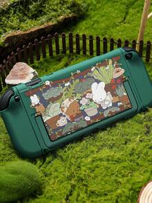 GeekShare Cute Floral Rabbit Design Slim PC Protective Case For Nintendo Switch 2 Console - Bunny Garden - View 3