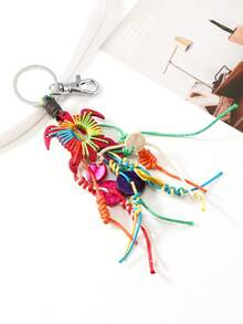 1 pieza Llavero con borla estilo bohemio, llavero colgante de concha vintage y colorido, llavero colgante de borla y concha, accesorios para el coche, portador de tarjeta de identificación con cordón gótico y lindo Y2K, regalo de Navidad, accesorios para el coche, regalo para maestro, amigo, hermana - Multicolor - Ver 16