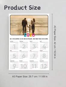 Calendario da parete personalizzato con foto 2026, regalo personalizzato unico, decorazione da parete con calendario personalizzato con la tua foto e benedizioni per casa, soggiorno, sala da pranzo, ufficio, migliori regali per compleanni e lauree