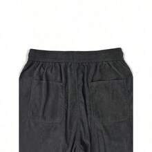Men's Solid Color Casual Everyday Trousers Men's Streetwear Pants, Boy Friend Gifts, Back To School - 深灰色 - 查看 6