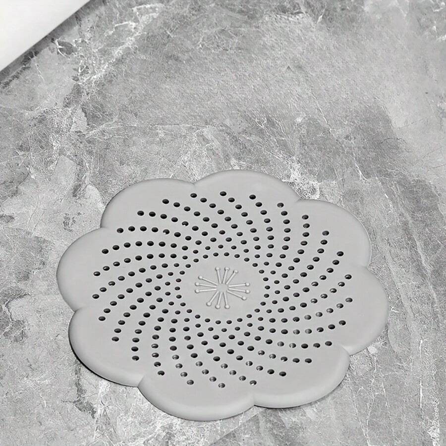 1 Stück blumenförmiger Spülbecken-Abflusssieb - Plastik Abflussschutz für Badezimmer und Dusche, verhindert Verstopfungen, fängt Haare und Schmutz auf, einfach zu reinigen