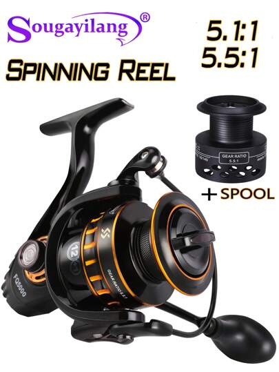 SOUGAYILANG 12kg High-Capacity Spinning Wheel With 5.5:1 Powerful Rotating Gear Ratio For Smooth And Efficient Fishing Experience