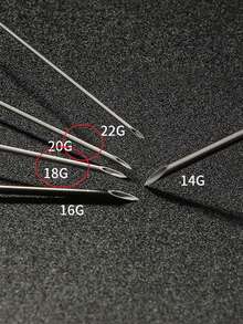Piercing Needle I.V. Catheter Needles Disposable Sterilized U Pick Tattoo Needle 14G 16G 18G 20G 22G Sterilised Ear Belly Art Supply(Random Color) - Multicolor - View 18