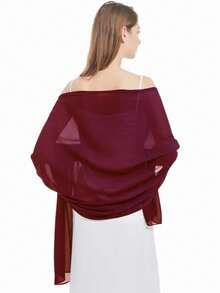 1pc Fashion Evening Dress Shawl, Lightweight Shawl, Extra Long Bridal Shawl For Women, Suitable For Wedding Party - A - View 19