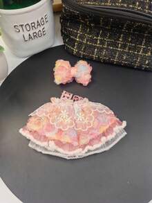 17cm Clothes Accessories, Sitting Party Pullbob Dress, High-End Wedding Gown Skirt Set - Multicolor - View 12