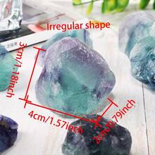 20PCS Natural Color Fluorite Crystal Minerals Landscape Rock Specimen Mineral Decorative Bulk Asymmetrical Shape Raw Stone Home Decor - Multicolor - View 2