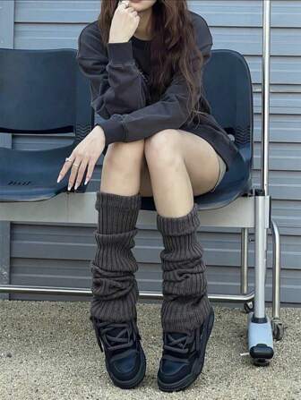 70厘米女士瑜伽腿套，针织大腿高腿套，保暖过膝腿套，秋冬厚腿套，Y2k