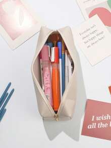 Foldable Portable PU Makeup Stationery Pencil Pen Storage Pouch - Single Piece - View 5