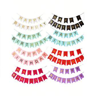 1 pièce Bannière de fanion en forme de queue de poisson dorée Joyeux anniversaire, décoration de fanion de lettre pour fête d'anniversaire, célébration d'anniversaire, événement, fanion en papier suspendu pour fête
