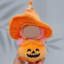 17cm Puppenkleidung Halloween Kürbis Kostüm, Weihnachtsdekoration Keramik Kürbis Puppe Dämon Kostüm für Labubu