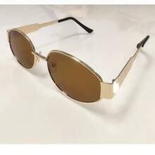 2 副复古金属椭圆形框架时尚眼镜，波西米亚色块风格，海滩度假氛围，适合夏季、户外、旅行