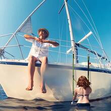 Escalera blanda inflable para embarcar en bote, escalera colgante plegable para bote inflable, yate, bote pequeño