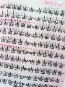 Ciglia finte Ondine da 60/100/120 ciuffetti, senza colla, non rimovibili, con steli sottili, ciglia segmentate simulate, ciglia morbide a più segmenti di grande capacità, ciglia finte a singolo ciuffetto per principianti