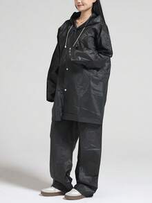 2pcs Waterproof EVA Hiking Raincoat Set, Multipurpose Transparent Raincoat For Men And Women, Backpack Rain Poncho For Camping And Hiking