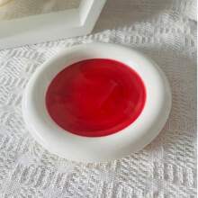 Plato redondo de cerámica de 6 pulgadas, de estilo, color blanco, vajilla elegante, apta para postre, pasta, desayuno en cafeterías y uso doméstico