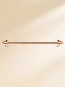 1pc Funky Stainless Steel Spiked 14G Industrial Barbell For Women Men For Daily Decoration, 32/35/38mm Industrial Piercing Jewelry Cartilage Earring Helix Conch Tragus Iindustrial Bar