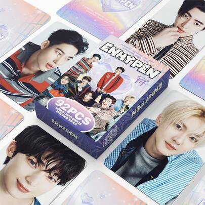 60pcs/Set KPOP Lomo Cards + 32pcs Stickers, High-Definition Collectible Cards, Album, Concert Goods, Star Fans Merchandise, Small Gifts, Christmas, Halloween Gifts, Decorations
