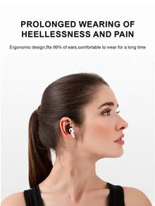 Bluetooth Wireless Headphones, ANC Pods With USB-C Charging, Up To 2x Active Noise Cancellation Bluetooth Headphones, Touch Control, Transparent Mode, Adaptive Audio, Personalized Spatial Audio, Gifts For Family, Friends, Kids, Birthday, Chinese New Year, Boyfriends, Girlfriends, Holidays, Easter Wireless Headphones, Compact And Portable, In-Ear Wireless Headphones Mini Earbuds With Charging Case,Birthday Gift,Halloween Gift,Christmas Present - trắng - Xem 3