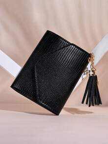 Ví da giả đa năng có tua rua trang trí dễ thương, ví ngắn cho nữ, ví đựng tiền xu, ví đựng thẻ, ví kiểu phong bì cho nữ, ví mini, ví in họa tiết da báo, ví in họa tiết báo đốm, ví nhỏ dễ thương - Nhiều màu - Xem 4