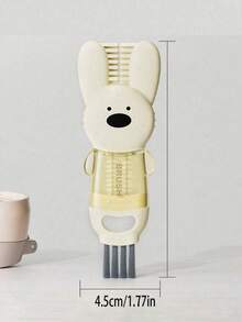 1pc 3-In-1 Rabbit Shaped Cup Lid Brush, Bottle Cleaning Brush, Crevice Cleaning Brush, Bottle Cleaning Tool