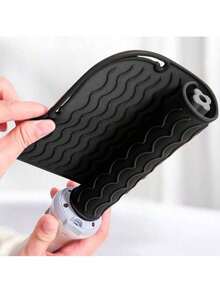 1pc Flat Iron Silicone Mat And Travel Case For Hair Tools Portable Silicone Heat Resistant Mat Hair Straightener Curler Insulation Pad Non-Slip Anti Heat Mat Hair Styling Tool For Travel - Multicolor - View 3