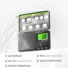 0.01g High Precision Mini Smart Digital Jewelry Scale, Automatic Calibration And Counting Feature, LCD Display, Portable Compact Square Design, Suitable For Kitchen, Jewelry, Gold, Baking, Home Use, And Portable Weighing Tool