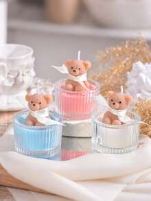 1 cái, Nến thơm hình gấu thủy tinh, Trang trí nhà cửa, Quà lưu niệm đám cưới, Quà lưu niệm sinh nhật đầu tiên và trăng tròn, Quà tặng cho bạn bè, Quà lưu niệm Giáng sinh tuyệt đẹp cho bạn bè và gia đình, Thích hợp để trang trí bàn và trang trí nhà cửa, Thêm không khí Giáng sinh cho tấm sáp thơm - Nhiều màu - Xem 5