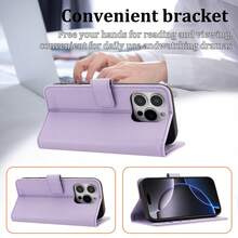 1 件带卡槽的皮革钱包手机壳，适用于 17 Pro Max / Galaxy A56，简约时尚