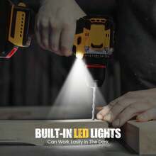 Brushless Motor With Two Speeds, Two Batteries And One Charge +23-Piece Set - Yellow - View 7