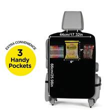 1 Peça Organizador de Armazenamento para Banco Traseiro de Carro com Bolsos, Protetor de Encosto de Assento Infantil