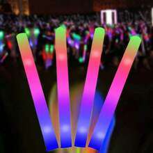 CamelParty 100 PCS LED Foam Glow Sticks, Glow Sticks Bulk Party Pack With 3 Modes Colorful Flashing, Glow In The Dark Party Supplies, Light Up Foam Sticks For Wedding, July 4th, Birthday, Raves, Concert - Nhiều màu - Xem 5