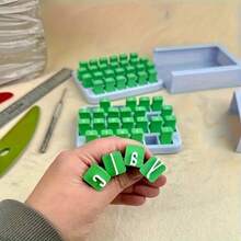 1 Set Uppercase & Lowercase Letter Clay Stamp Set, Handmade DIY Letter Molds | Small Embosser | Polymer Clay Stamps, Suitable For DIY Projects, Multi-Purpose Embossing Tool Kit - Multicolor - View 7
