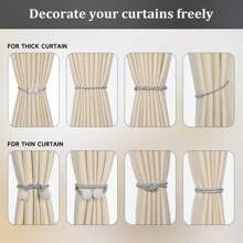 2/6 Stück magnetische Vorhangclips, goldene/silberne runde Kugel magnetische Vorhangclips, ohne Bohren, geeignet für Weihnachts-, Halloween-Vorhangdekoration, mit hochelastischer Federdrahtinnen