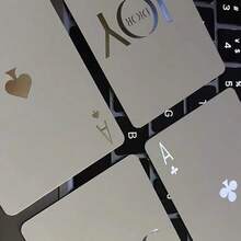 一套高品质扑克牌，带盒子，耐用纸牌，适合派对、宿舍、酒吧和家庭聚会，成人适用 - 优雅迷人的设计