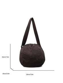 TIANDINGYU Women's Fabric Large Capacity Crossbody Shoulder Bag (Length 21cm*Depth 12cm*Height 19cm) - Black and White - View 5