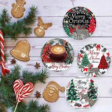 1set/10sets 4pcs/Set Christmas Santa Claus, Christmas Bell, Christmas Snowflake, Christmas Reindeer, Christmas Tree, Snowman, Christmas Penguin Coasters, Polyester Rubber Coaster Set, Ideal For Holiday Parties, Bars, Offices And Homes, All Occasions, Size: 3.94 Inches X 3.94 Inches