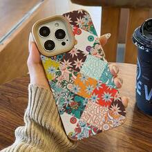 Funda para phone con diseño estampado de cuadros. Compatible con phone X, 14 Pro, 16, 15 Plus, 11, 12, 13 y XS. Piel sintética suave. - Colores mixtos 1 - Ver 3